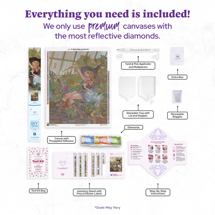 Diamond Painting Haze 25.6" x 31.9" (65cm x 80.9cm) / Square With 91 Colors Including 3 ABs and 4 Fairy Dust Diamonds / 84,825