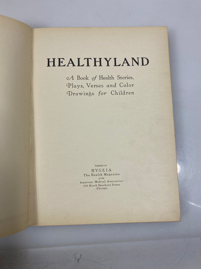 Healthyland by Hygeia Health Magazine Ex-library 1926 HC