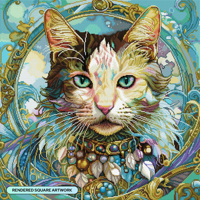 Diamond Painting Heavenly Gems 25.6" x 25.6" (65cm x 65cm) / Square With 55 Colors Including 2 ABs and 2 Fairy Dust Diamonds / 68,121
