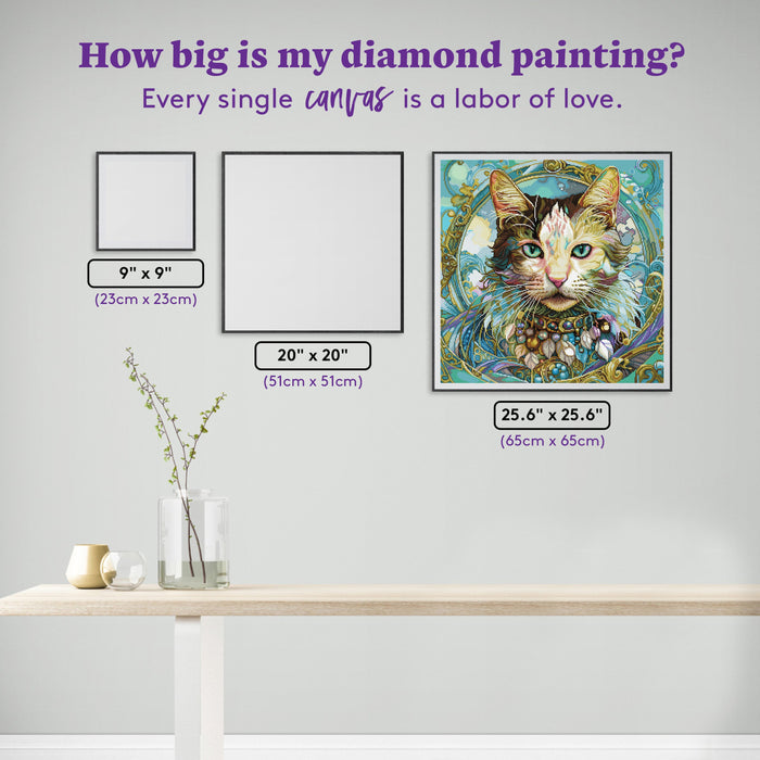 Diamond Painting Heavenly Gems 25.6" x 25.6" (65cm x 65cm) / Square With 55 Colors Including 2 ABs and 2 Fairy Dust Diamonds / 68,121