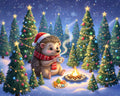 Diamond Painting Hedgehog Holiday 31.9" x 25.6" (80.9cm x 65cm) / Square with 100 Colors including 3 ABs and 5 Fairy Dust Diamonds / 84,825