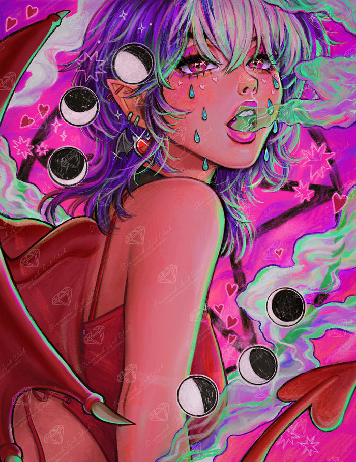 Diamond Painting Her Summoning 20" x 26" (50.7cm x 65.8cm) / Round With 60 Colors Including 5 ABs / 42,535