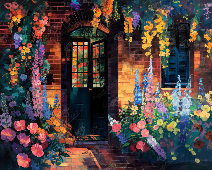 Diamond Painting Hidden Garden 31.9" x 25.6" (80.9cm x 65cm) / Square with 92 Colors including 3 ABs and 3 Fairy Dust Diamonds / 84,825
