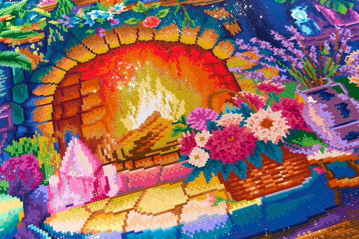 Diamond Painting Hideaway 36.6" x 27.6" (92.8cm x 69.9cm) / Square with 99 Colors including 4 ABs and 4 Fairy Dust Diamonds / 106,135
