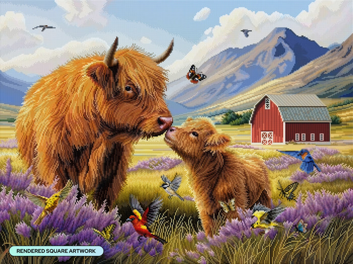 Diamond Painting Highland Haven 34.3" x 25.6" (86.9cm x 65cm) / Square with 67 Colors including 2 ABs and 4 Fairy Dust Diamonds / 91,089