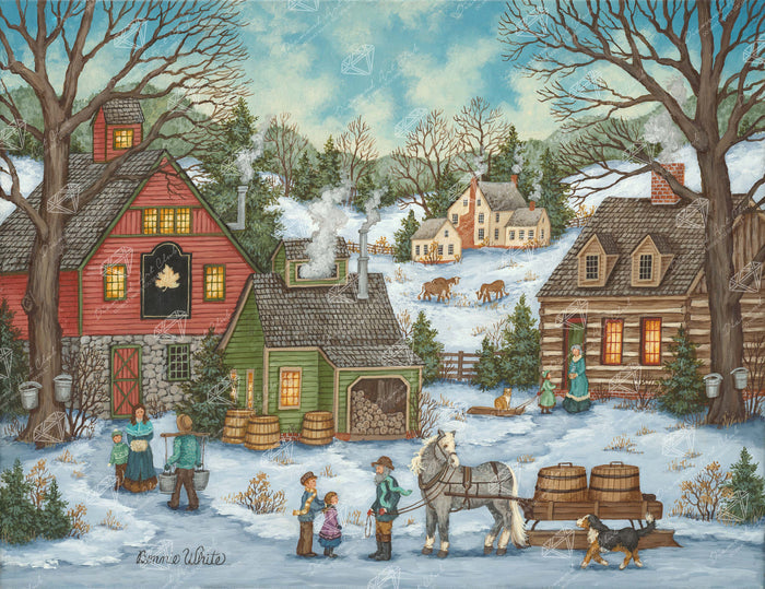 Diamond Painting Hillside Sugar Shack 35.8" x 27.6" (90.9cm x 69.9cm) / Square with 78 Colors including 2 ABs and 3 Fairy Dust Diamonds / 102,565