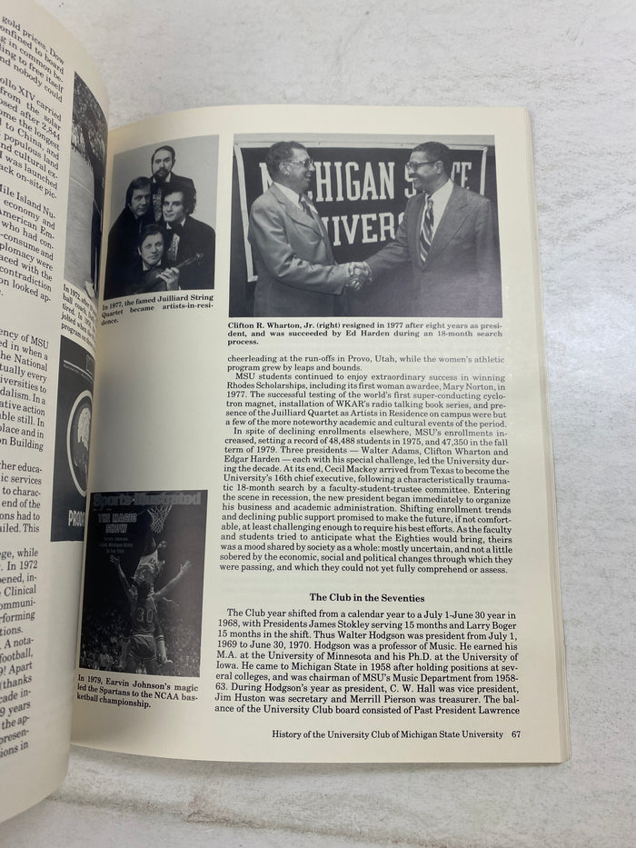 History of MSU University Club 1929-1982 SC