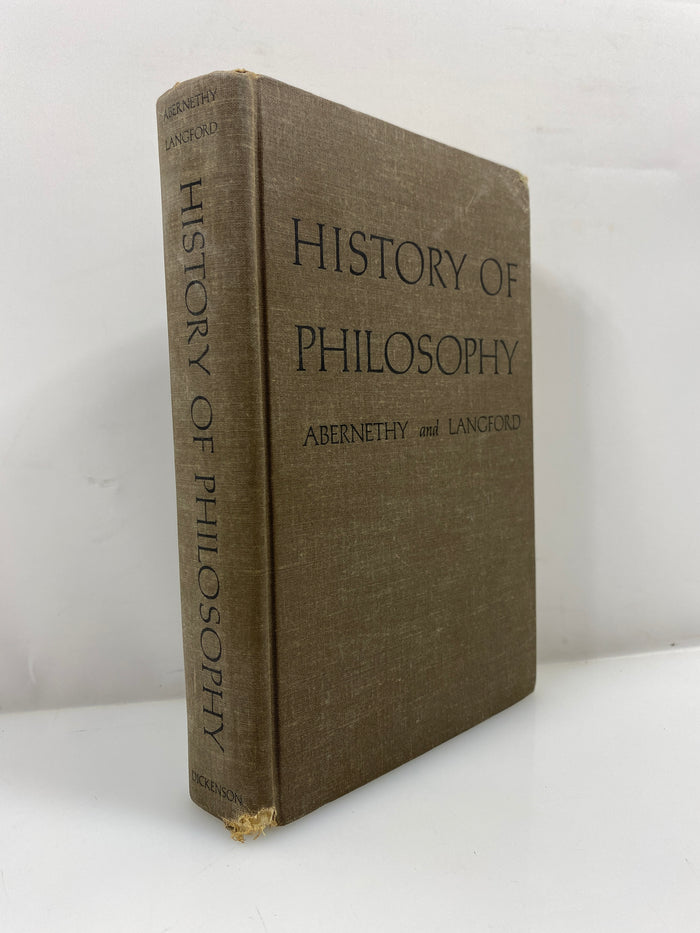 History of Philosophy Abernethy/Langford 3rd Print 1967 HC