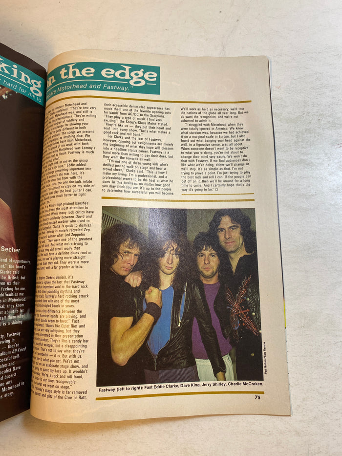 Hit Parader Magazine February 1985 Kiss