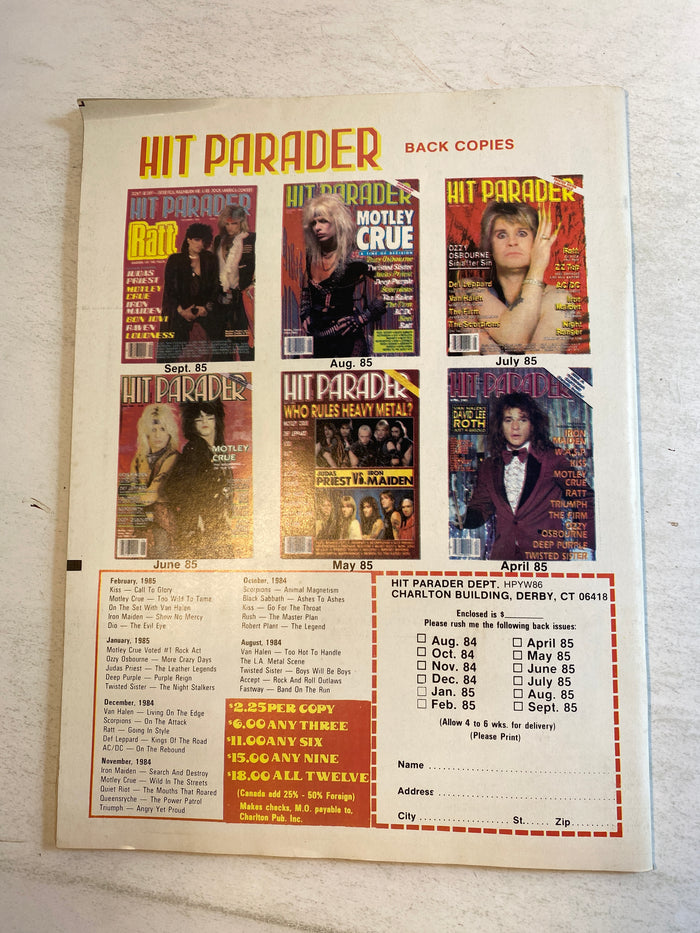 Hit Parader Yearbook Winter 1986 Ozzy Osbourne