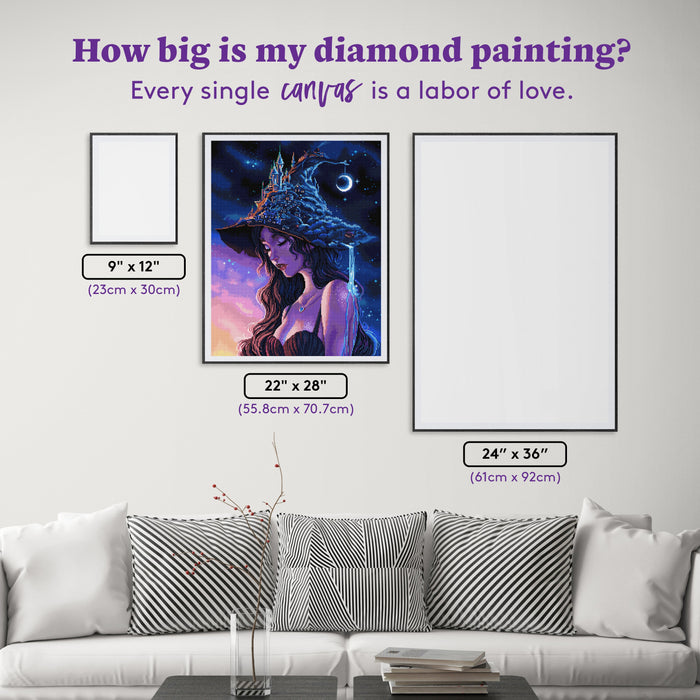 Diamond Painting Home of the Coven 22" x 28" (55.8cm x 70.7cm) / Square with 63 Colors including 3 ABs and 3 Fairy Dust Diamonds / 63,616