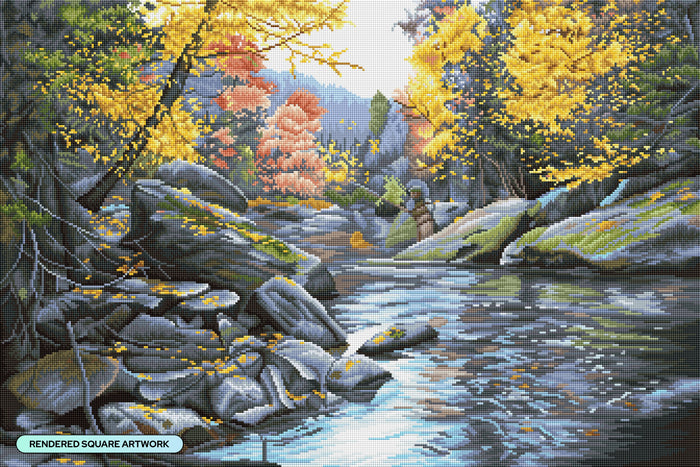Diamond Painting Honey Hole 33" x 22" (83.6cm x 55.8cm) / Square with 47 Colors including 1 AB and 3 Fairy Dust Diamonds / 75,264