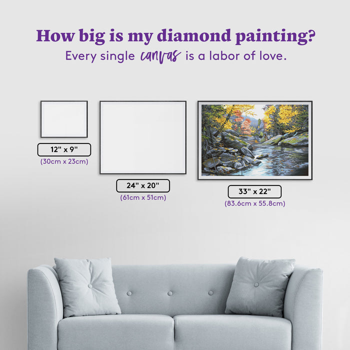 Diamond Painting Honey Hole 33" x 22" (83.6cm x 55.8cm) / Square with 47 Colors including 1 AB and 3 Fairy Dust Diamonds / 75,264