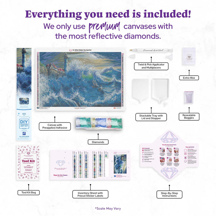 Diamond Painting Hope for the Future 33" x 22" (83.7cm x 55.8cm) / Square with 87 Colors including 1 AB and 5 Fairy Dust Diamonds / 75,264