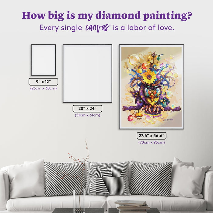Diamond Painting Ida's Little Flockers 27.6" x 36.6" (70cm x 93cm) / Square with 77 Colors including 3 ABs and 3 Fairy Dust Diamonds / 104,813