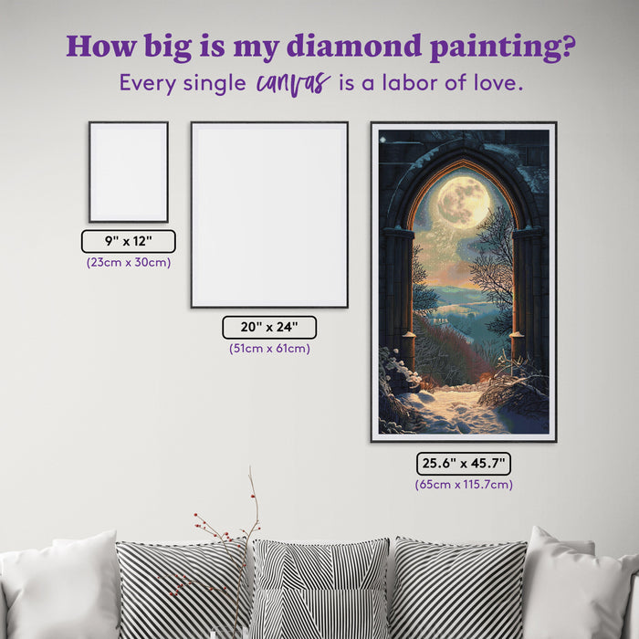 Diamond Painting Illuminated Night 25.6" x 45.7" (65cm x 115.7cm) / Square with 54 Colors including 1 AB and 2 Fairy Dust Diamonds / 121,365