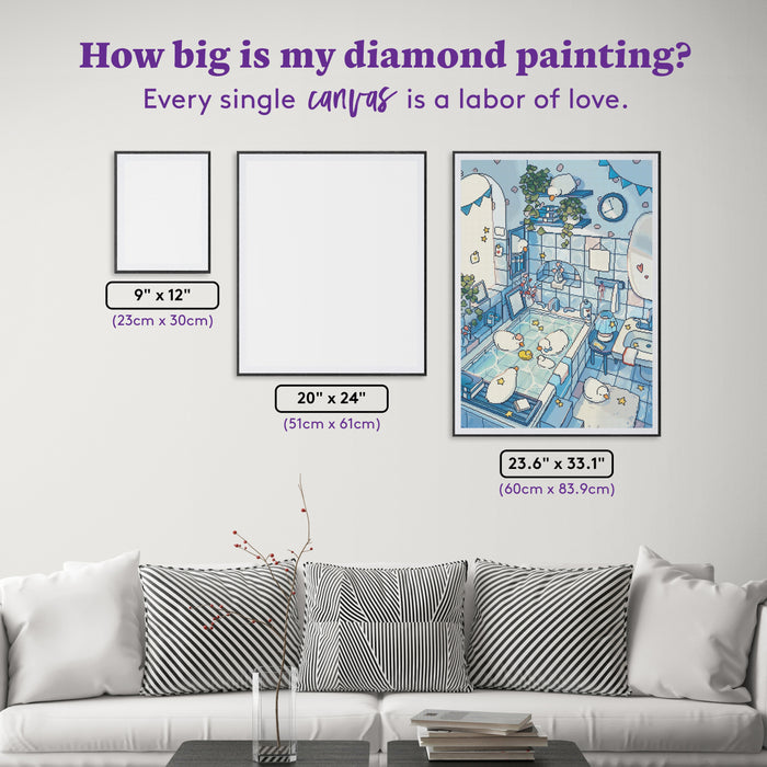 Diamond Painting Imposter Duck 23.6" x 33.1" (60cm x 83.9cm) / Square With 47 Colors Including 2 ABs and 3 Fairy Dust Diamonds / 81,217