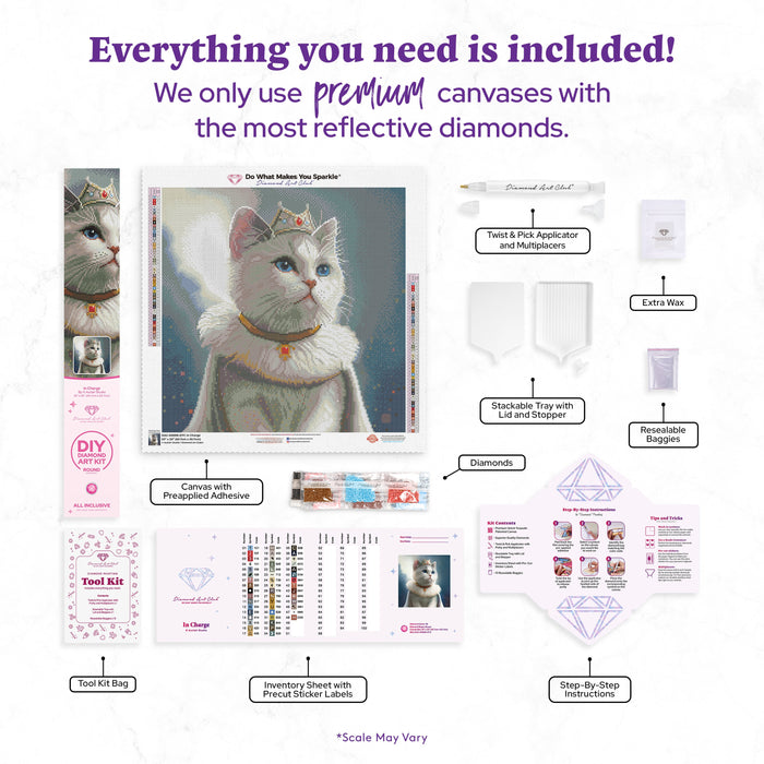 Diamond Painting In Charge 20" x 20" (50.7cm x 50.7cm) / Round with 48 Colors including 4 ABs and 1 Fairy Dust Diamonds / 32,761