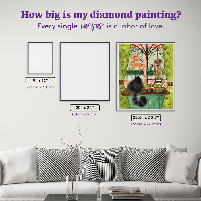 Diamond Painting In the Neighborhood 25.6" x 30.7" (65cm x 77.9cm) / Square With 64 Colors Including 3 ABs and 3 Fairy Dust Diamonds / 81,693
