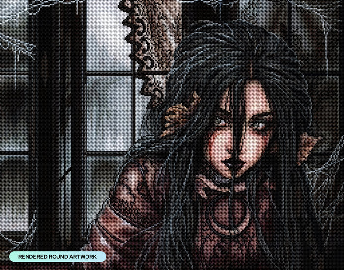Diamond Painting In the Witch House 5 28" x 22" (70.7cm x 55.6cm) / Round with 36 Colors including 1 AB and 2 Fairy Dust Diamonds / 51,914