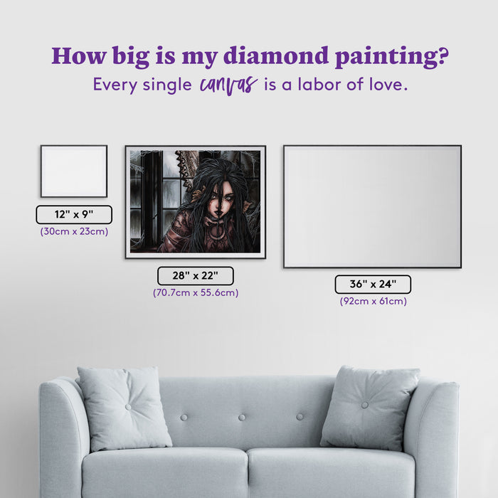 Diamond Painting In the Witch House 5 28" x 22" (70.7cm x 55.6cm) / Round with 36 Colors including 1 AB and 2 Fairy Dust Diamonds / 51,914