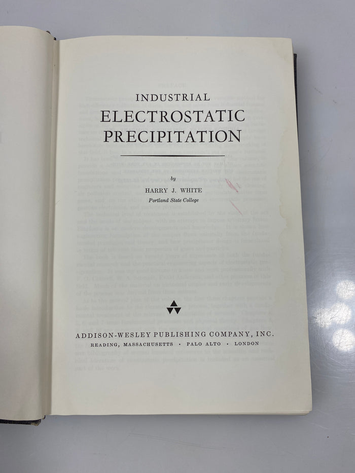 Industrial Electrostatic Precipitation by White 1963 HC
