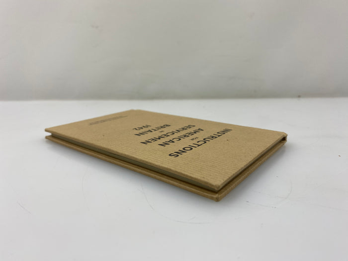 Instructions for American Servicemen in Britain 1942 Reprint 2004 HC