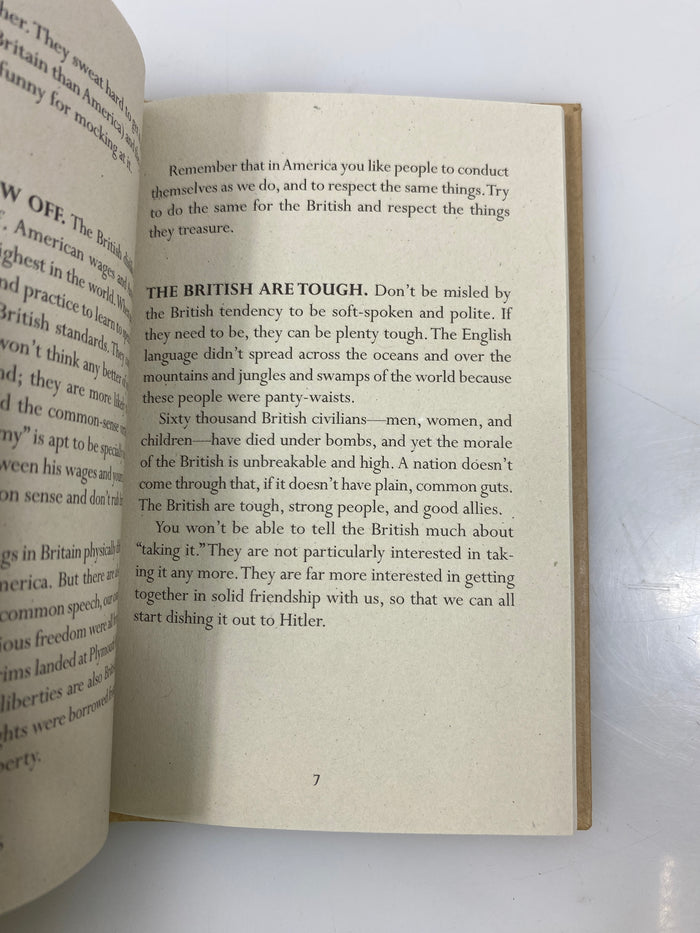 Instructions for American Servicemen in Britain 1942 Reprint 2004 HC