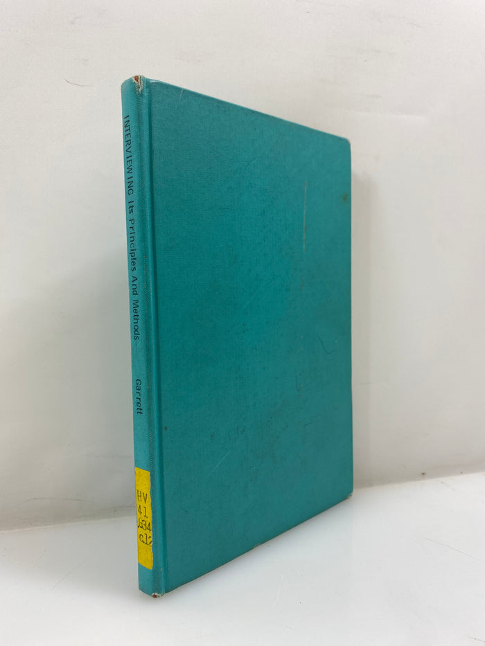 Interviewing by Annette Garrett Ex-library 26th Print 1967 HC