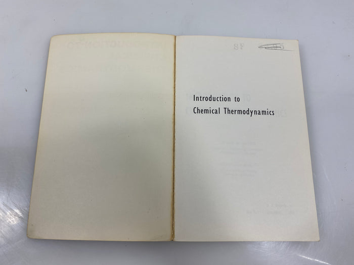 Introduction to Chemical Thermodynamics by Klotz 1964 SC