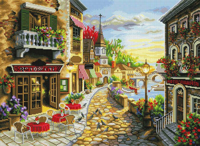 Diamond Painting Invitation To Dine 30" x 22″ (76cm x 56cm) / Square with 54 Colors including 3 ABs