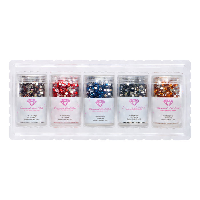 Diamond Painting Iridescent - Jewel Tones Round (Set of 5)