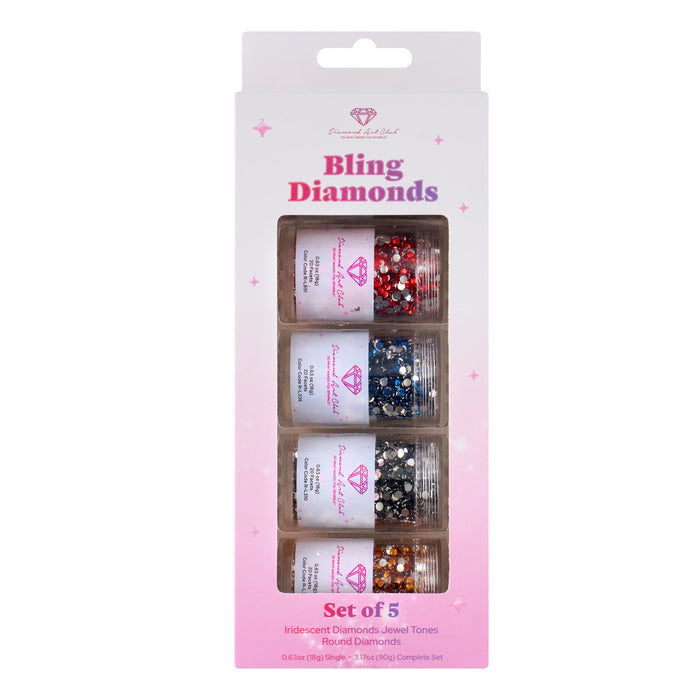 Diamond Painting Iridescent - Jewel Tones Round (Set of 5)