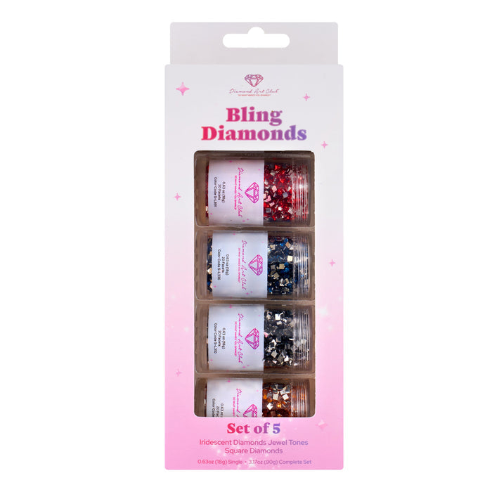 Diamond Painting Iridescent - Jewel Tones Square  (Set of 5)