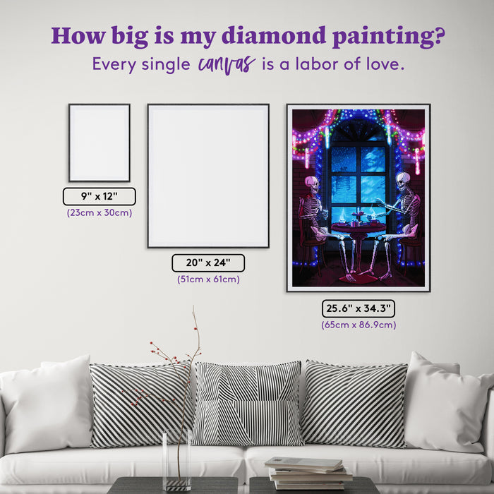 Diamond Painting It's Been Too Long 25.6" x 34.3" (65cm x 86.9cm) / Square With 51 Colors Including 1 AB and 4 Fairy Dust Diamonds / 91,089