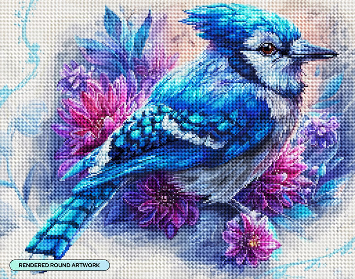 Diamond Painting Jewel of the Garden 28" x 22" (70.7cm x 55.6cm) / Round with 77 Colors including 3 ABs and 1 Iridescent Diamond and 2 Fairy Dust Diamonds / 51,914