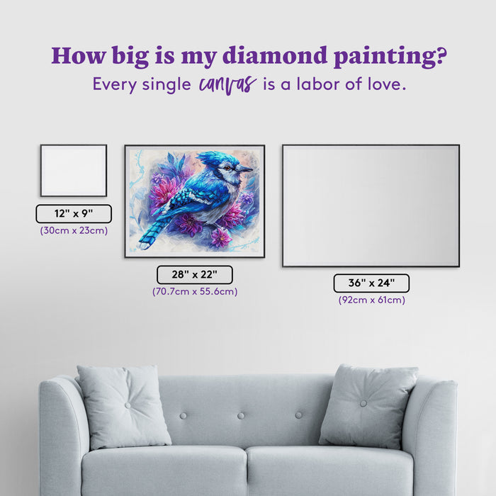 Diamond Painting Jewel of the Garden 28" x 22" (70.7cm x 55.6cm) / Round with 77 Colors including 3 ABs and 1 Iridescent Diamond and 2 Fairy Dust Diamonds / 51,914
