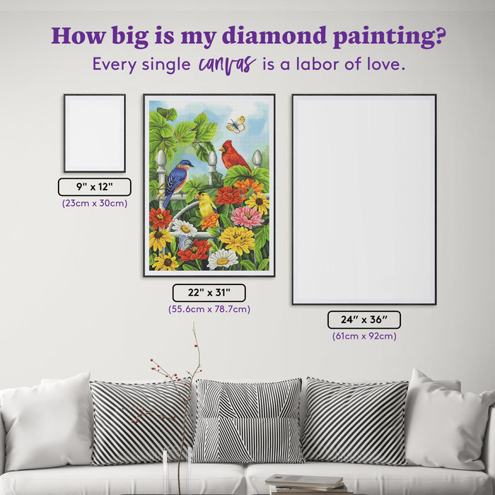 Diamond Painting Jewels of the Summer 22" x 31" (55.6cm x 78.7cm) / Round with 66 Colors including 3 ABs and 5 Fairy Dust Diamonds / 57,772