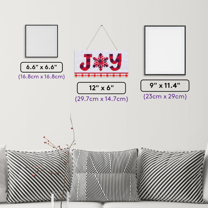 Diamond Painting Joy - Hanging Sign 6" x 12" (14.7cm x 29.7cm) / Square with 8 Colors including 1 AB and 1 Fairy Dust Diamonds / 7,021