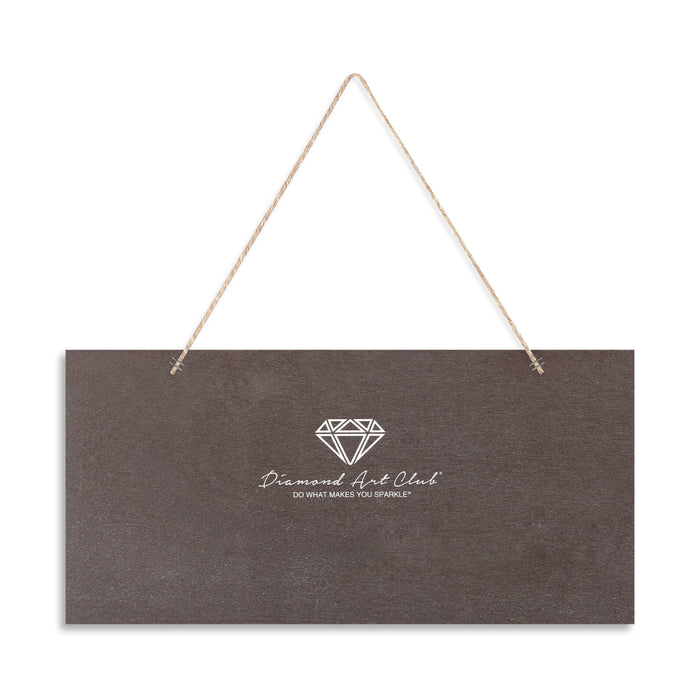 Diamond Painting Joy - Hanging Sign 6" x 12" (14.7cm x 29.7cm) / Square with 8 Colors including 1 AB and 1 Fairy Dust Diamonds / 7,021