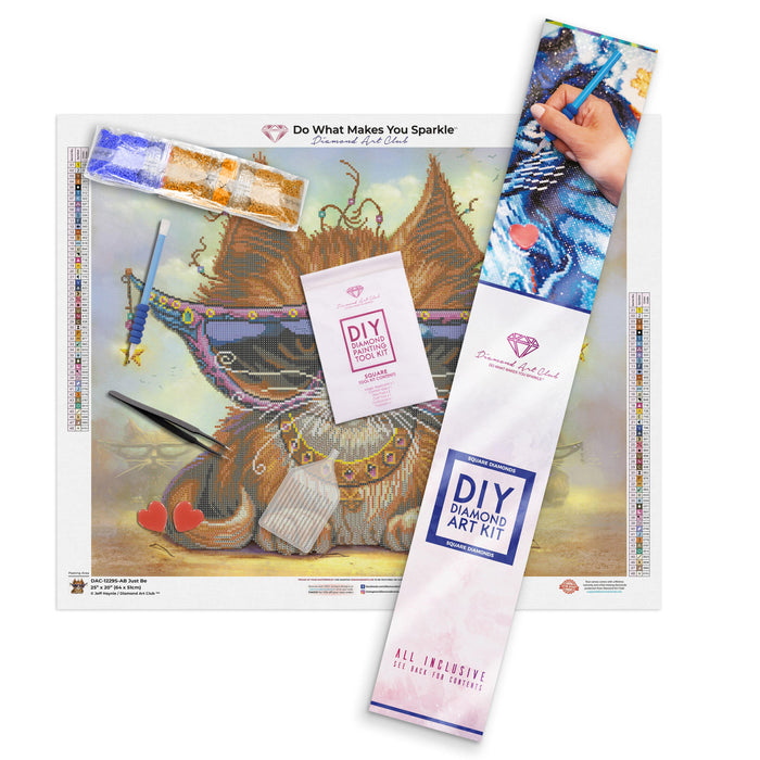 Diamond Painting Just Be 25" x 20″ (64cm x 51cm) / Square with 48 Colors including 2 ABs / 22,733