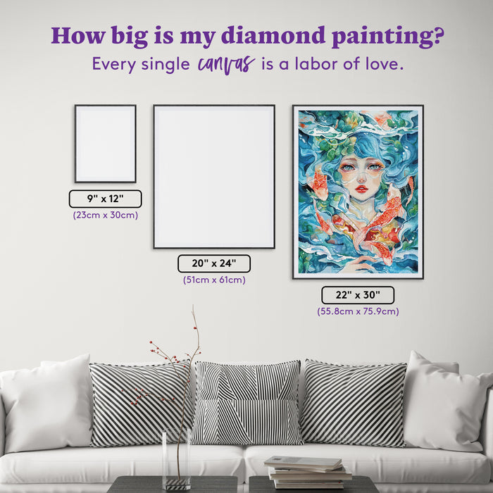 Diamond Painting Kakomu 22" x 30" (55.8cm x 75.9cm) / Square with 91 Colors including 2 ABs and 1 Electro Diamond and 4 Fairy Dust Diamonds / 68,320