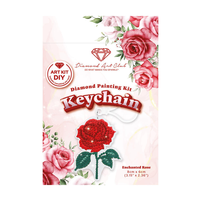 Diamond Painting Keychain - Enchanted Rose 3.15" x 2.55" (8cm x 6.5cm) / 0 / 0