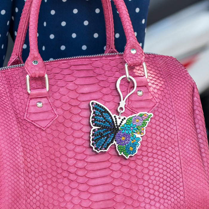 Diamond Painting Keychain - Flutter Bloom 3.15" x 2.55" (8cm x 6.5cm) / 0 / 0