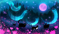Diamond Painting Kitty Parade 43.7" x 25.6" (110.8cm x 65cm) / Square with 42 Colors including 3 ABs and 3 Fairy Dust Diamonds / 116,145