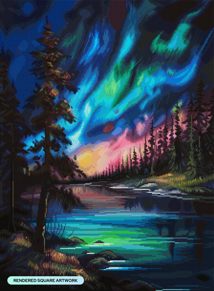 Diamond Painting Lake Haven 22" x 30" (55.8cm x 75.9cm) / Square with 86 Colors including 1 AB and 3 Fairy Dust Diamonds / 68,320