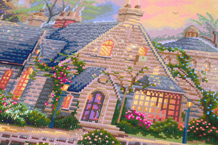 Diamond Painting Lamplight Manor 38.2" x 25.6" (96.8cm x 65cm) / Square With 61 Colors Including 3 ABs and 5 Fairy Dust Diamonds / 101,529