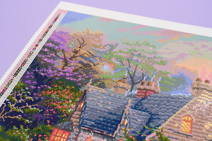 Diamond Painting Lamplight Manor 38.2" x 25.6" (96.8cm x 65cm) / Square With 61 Colors Including 3 ABs and 5 Fairy Dust Diamonds / 101,529