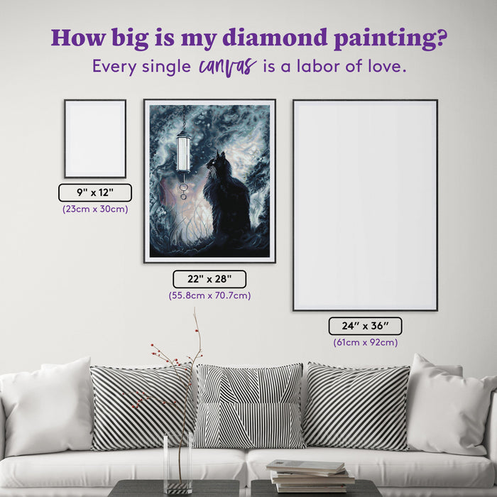 Diamond Painting Leave the Light On 22" x 28" (55.8cm x 70.7cm) / Square with 25 Colors including 1 AB and 2 Fairy Dust Diamonds / 63,616