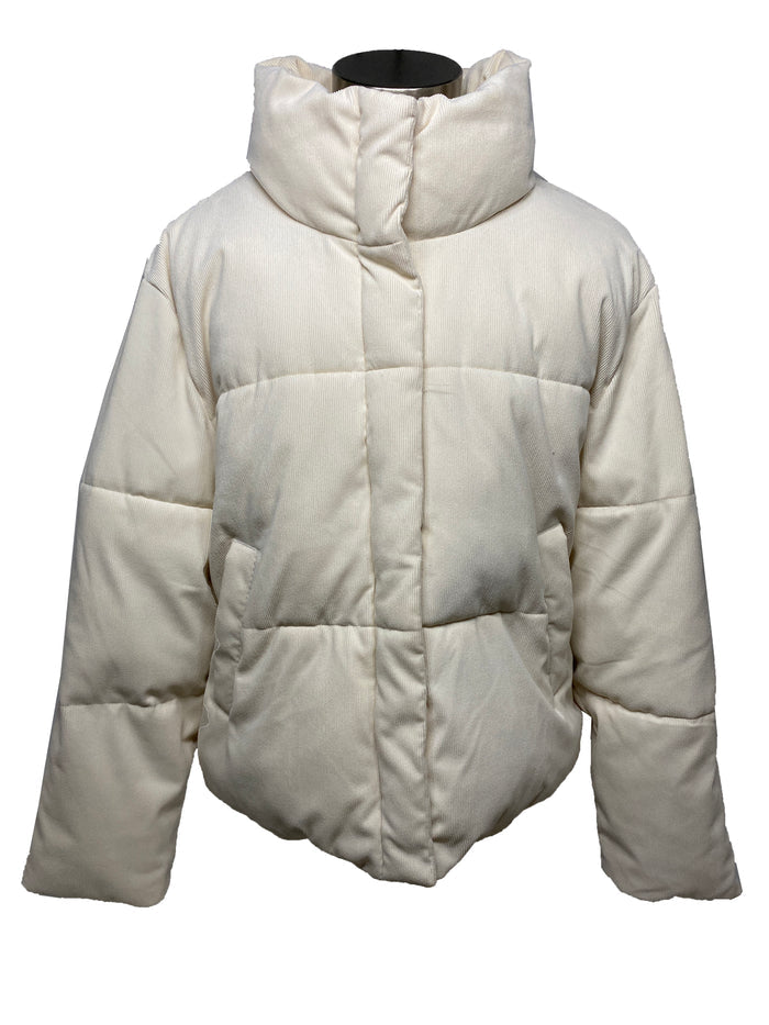 Levi Strauss Corduroy Cream Puffer Jacket Women's XXL